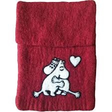 Handgefilzte iPad Hülle Mumin in Love