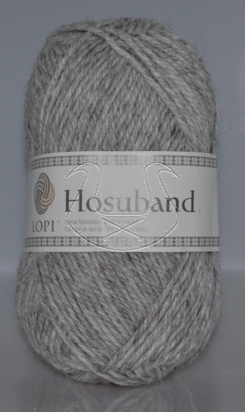 Islandwolle Hosuband - S 07 Silbergrau
